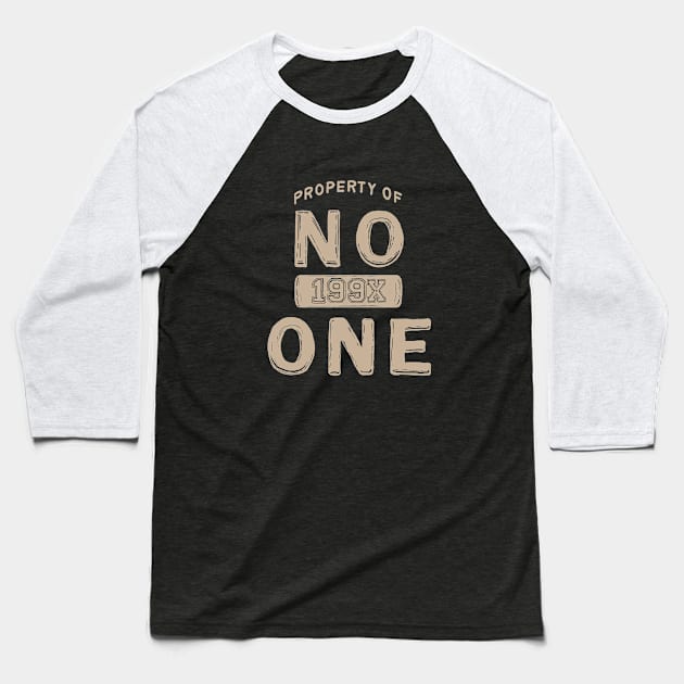 No One Baseball T-Shirt by mikeloset